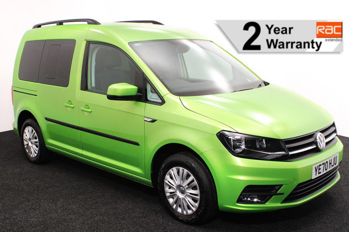 Wheelchair accessible vehicle for sale VW Caddy Green 1 Rac warranty