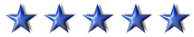 5 star reviews blue PNG 3D